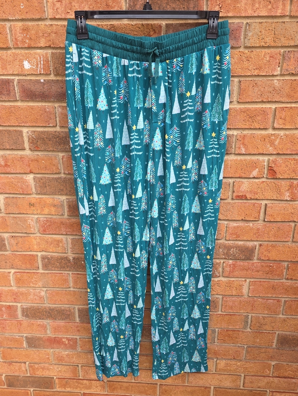 Little Sleepies Teal Holiday Tree Pajamas Pant Size XL